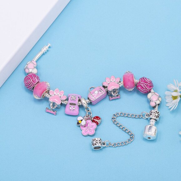 925 Handbag Accessories Themed Decorative Pendant Bracelet - Picture 5 of 5